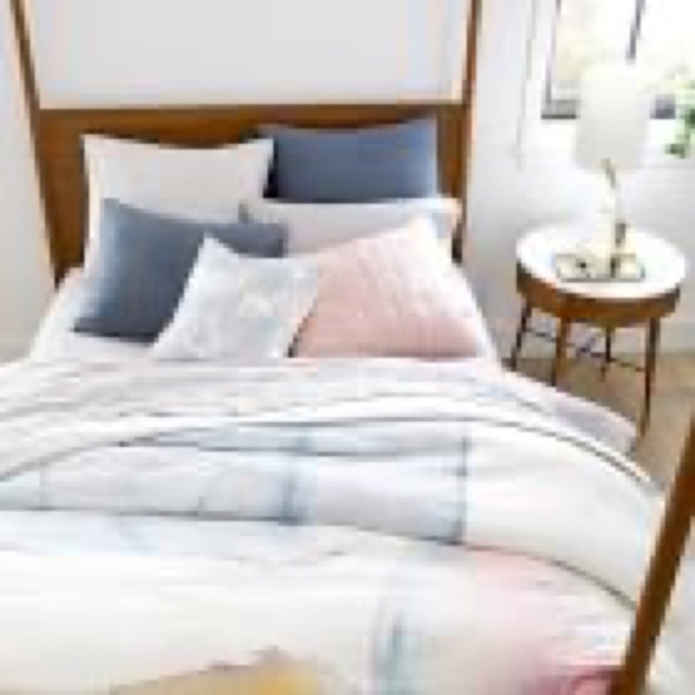Queen West Elm Pastel Glass Duvet ONLY
